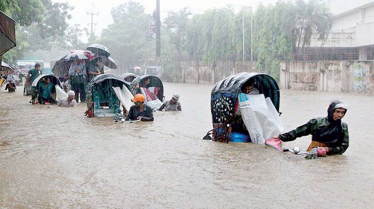 waterlogging in Chittagong